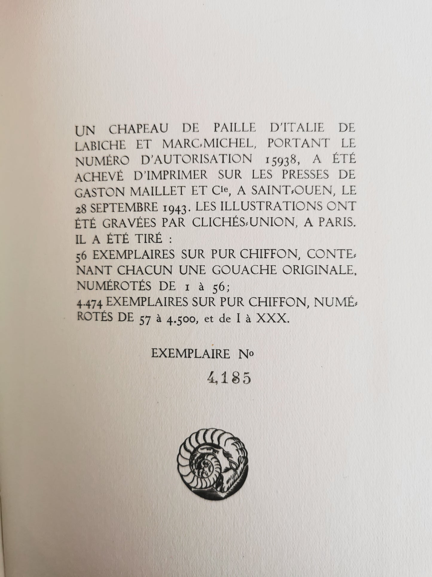 Un chapeau de paille d'Italie, E. Labiche, Marc-Michel, ill. R. Peynet, Editions du Bélier, 1943.
