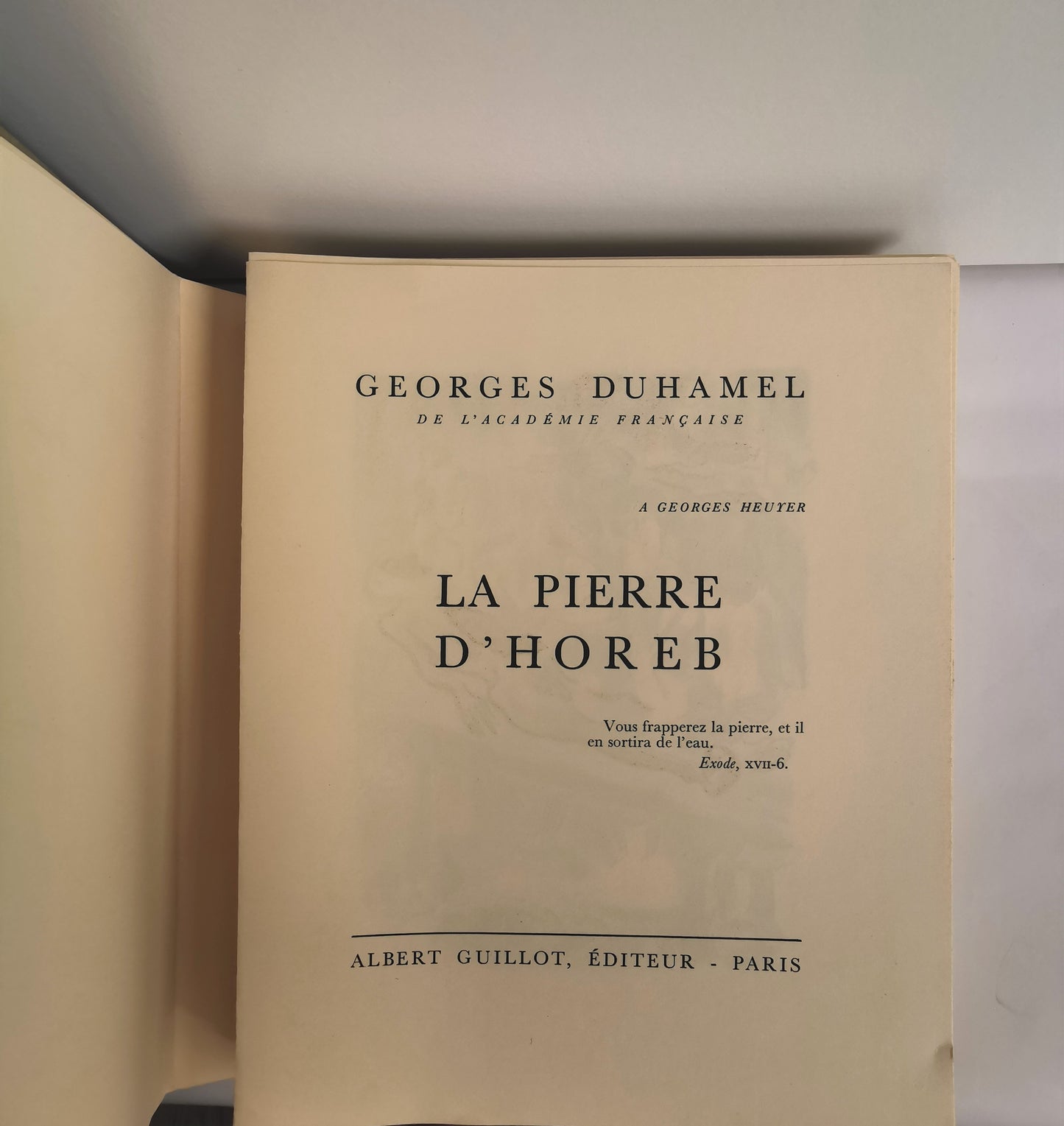 La Pierre d'Horeb, Georges Duhamel, illustrations de André Hambourg gravées sur bois en couleurs par Gérard Angiolini, ed. Albert Guillot, 1953.