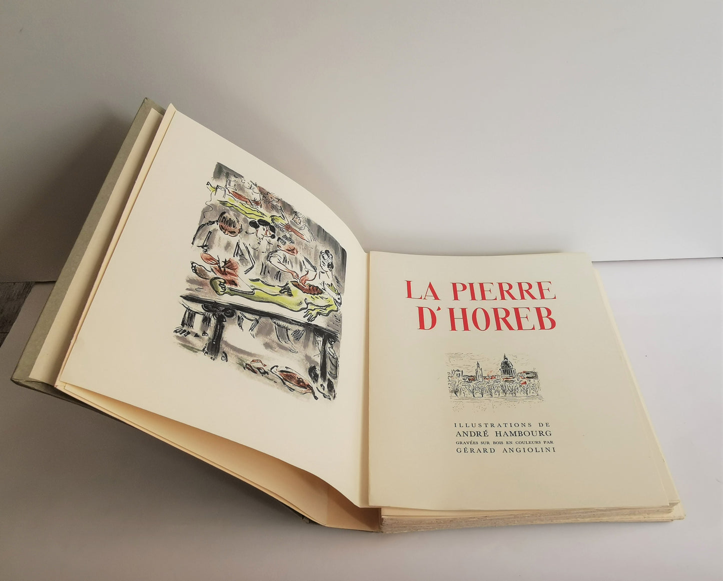 La Pierre d'Horeb, Georges Duhamel, illustrations de André Hambourg gravées sur bois en couleurs par Gérard Angiolini, ed. Albert Guillot, 1953.