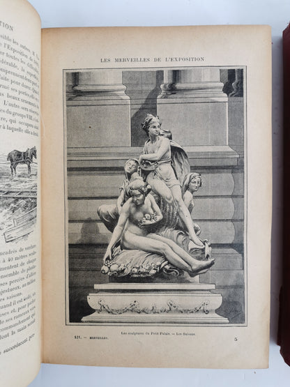 Les Merveilles de l'Exposition de 1900, Deux Volumes, ouvrage publié sous la direction de Jules Trousset, Librairie illustrée Montgredien et Cie, 1900.